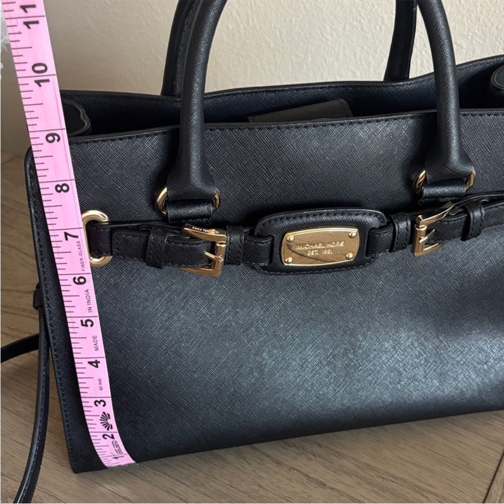 Michael Kors Black Satchel with Gold Hardware - Picture 3 of 8